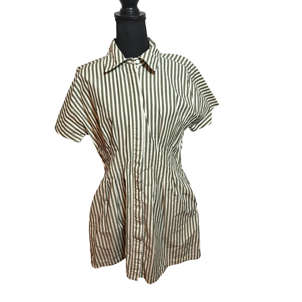Tuckernuck Green White Stripe Jardin Stripe Cotton Poplin Mini Calli Resort SZS